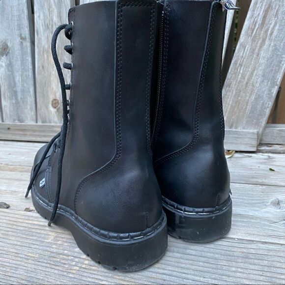 T.U.K. 10 Eye Black Matt combat boots US size 7 women’s - Picture 14 of 16